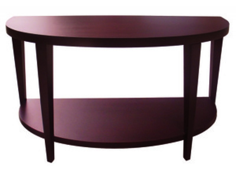 Allan Copley Designs Marla Half Moon Console Table with Shelf