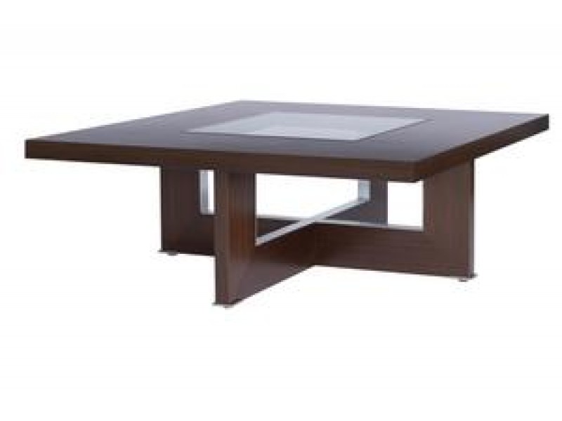 Allan Copley Designs Bridget Square Cocktail Table with Glass Inset