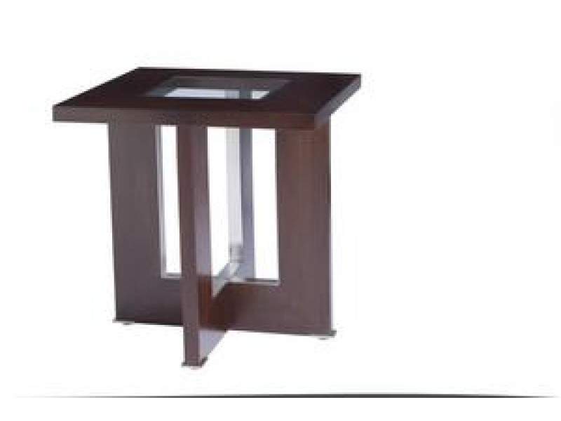 Allan Copley Designs Bridget Square End Table with Glass Inset