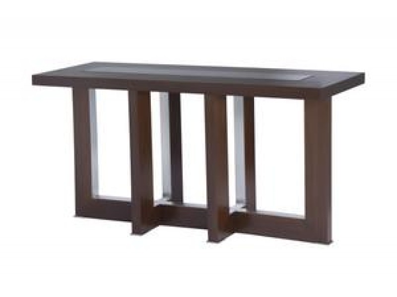 Bridget Rectangular Console Table with Glass Inset