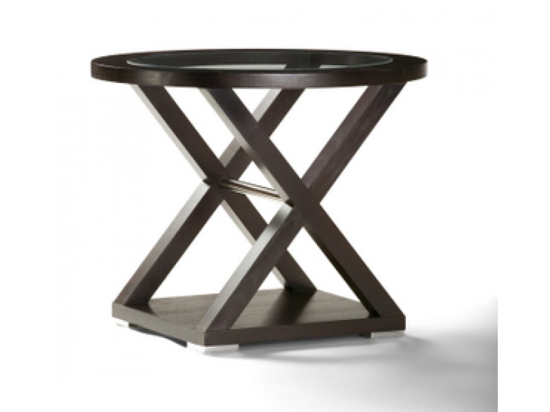 Allan Copley Designs Halifax Oval Glass Top End Table
