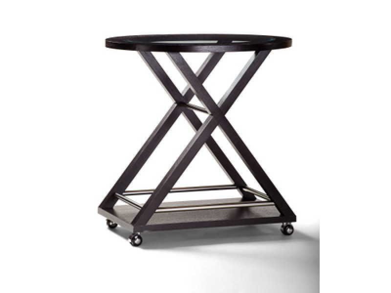 Allan Copley Designs Halifax Oval Glass Top Castered Server Cart