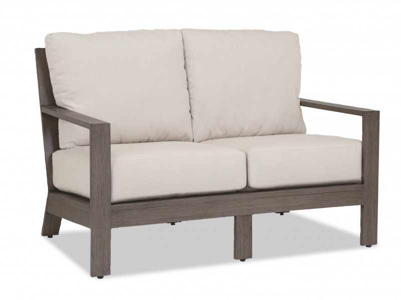 Laguna Loveseat With Cushions In Canvas Flax