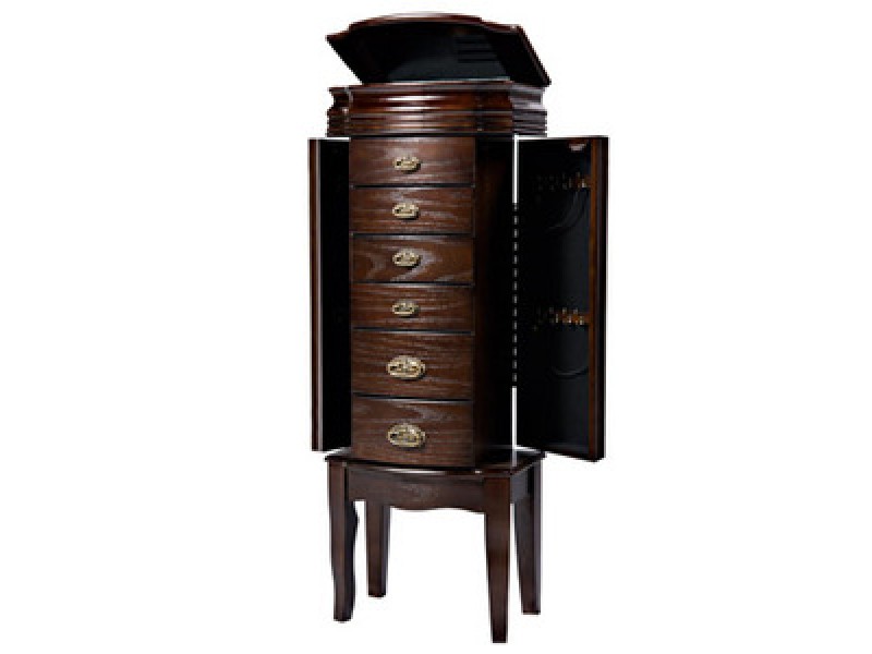 Powell Italian Influenced Transitional "Espresso" Jewelry Armoire