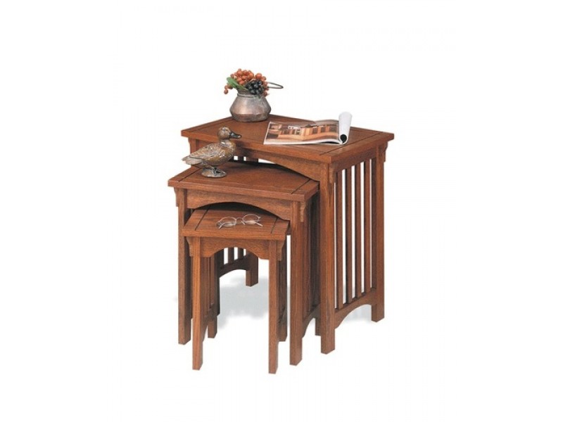 Powell Mission Oak 3 Nested Tables
