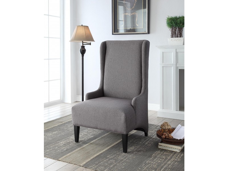 Linon Home Decor Master Charcoal Tall Back Chair