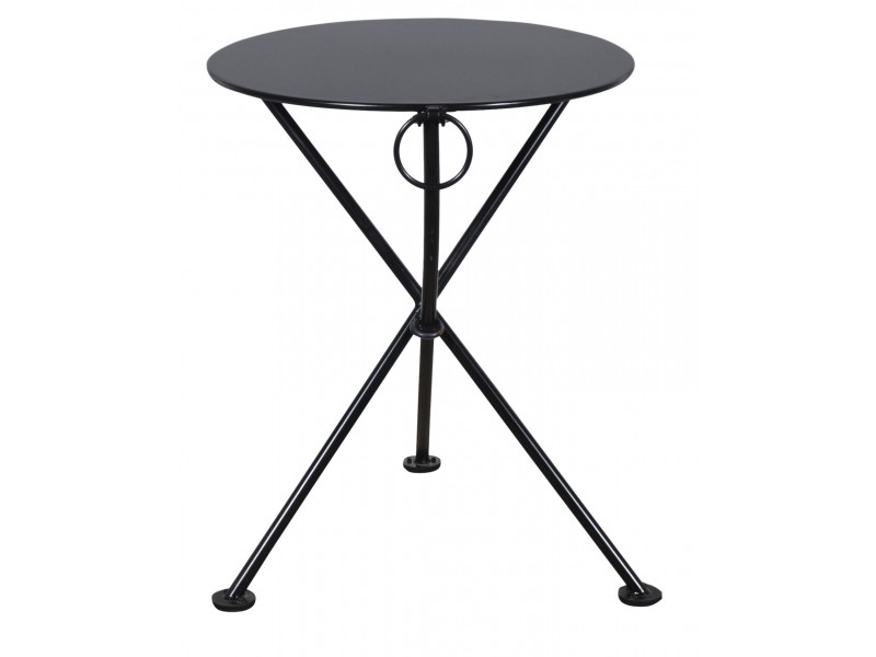 French Café Bistro 3-leg Folding Bistro Table - Black