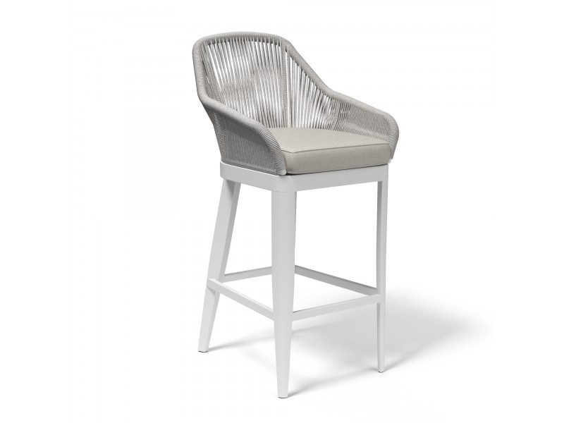 Sunset West Miami Barstool with cushions in Echo Ash
