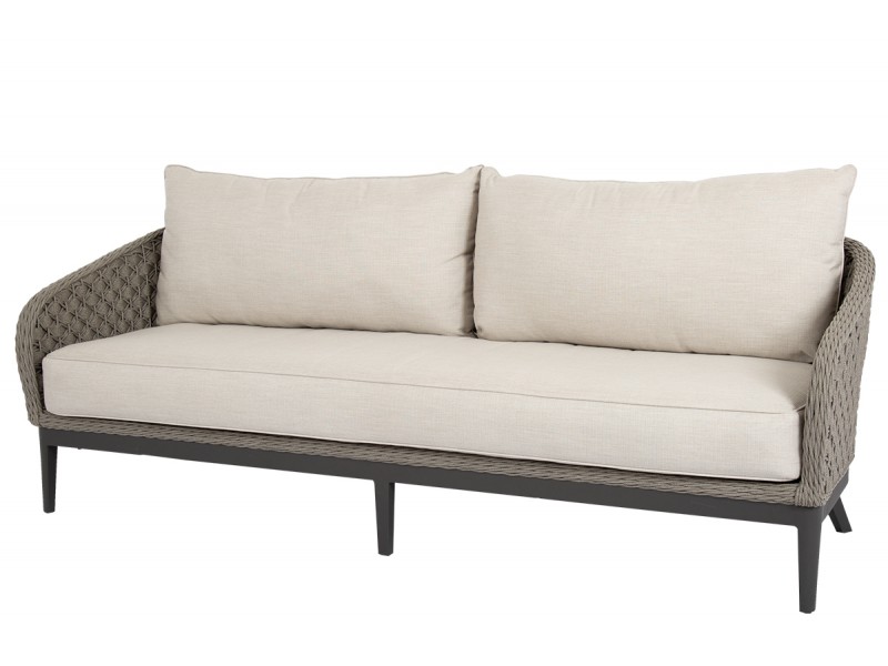 Sunset West Marbella Sofa With Cushions in Echo Ash - Angled