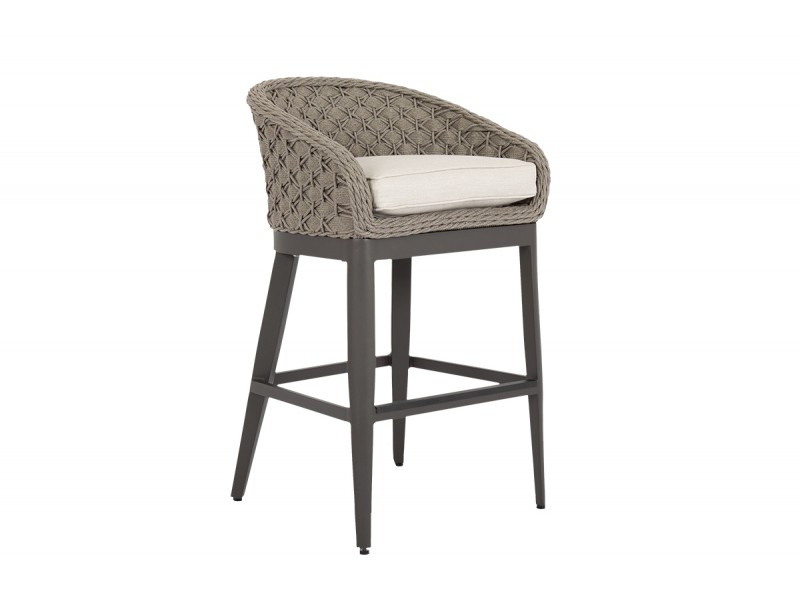 Marbella Barstool W/cushions In Echo Ash - Angled