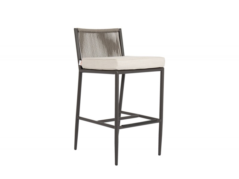 Sunset West Pietra Barstool with Echo Ash Cushion - Angled