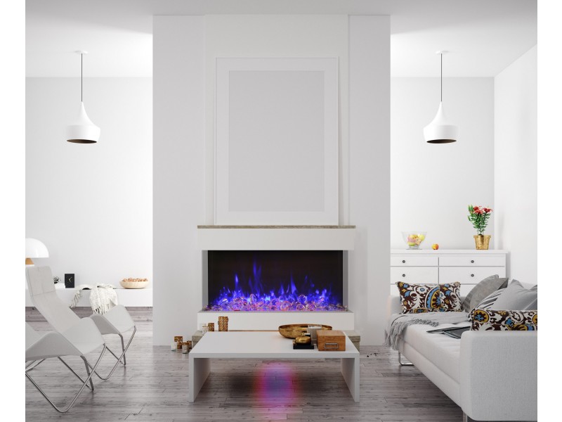 Amantii 50" Unit - 14 1/4" In Depth 3 Sided Glass Fireplace