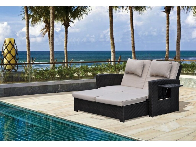 Miranda Outdoor Loveseat to Daybed Combo with Cushions - Lifestyle