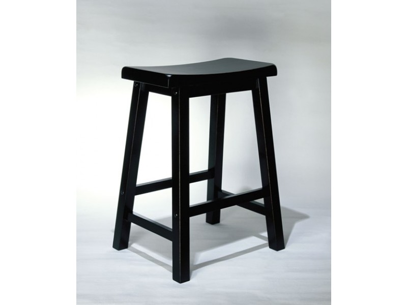 Powell Antique Black with Sand Through Terra Cotta Counter Stool 24 Seat Height