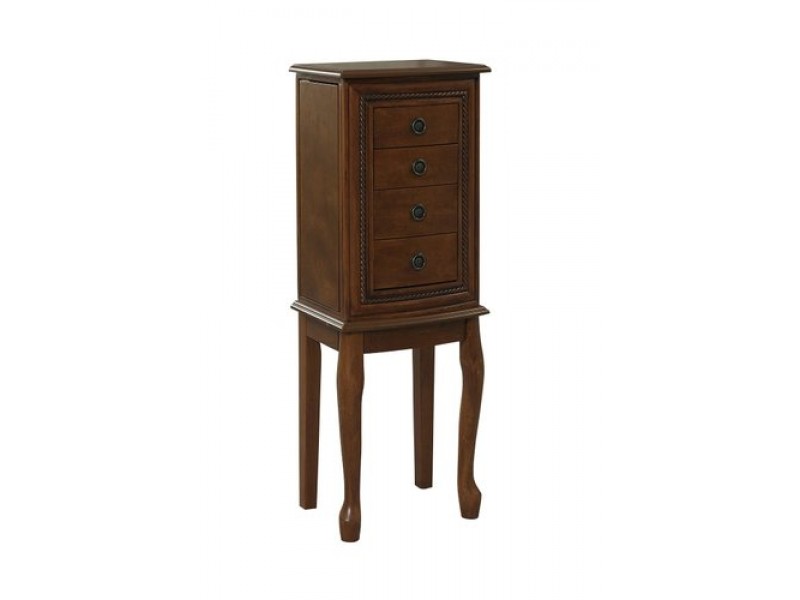 Linon Grace Jewelry Armoire Light - Walnut