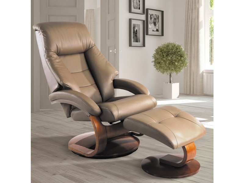 Mac Motion Mandal Swivel Recliner with Ottoman n Sand(Tan)