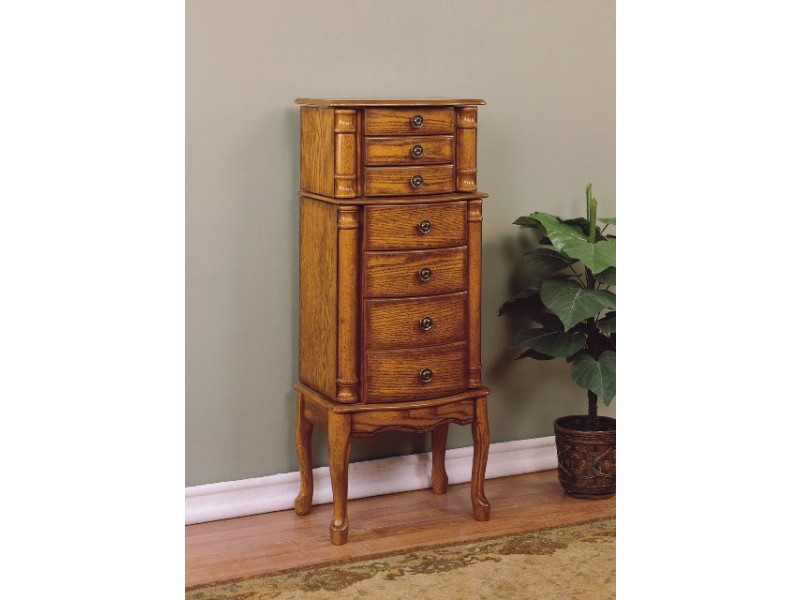 Powell Woodland Oak Jewelry Armoire