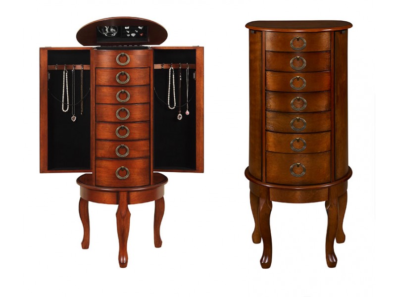 Black Sliding Jewelry Armoire