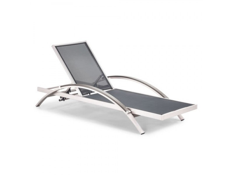 Zuo Modern Metropolitan Chaise Lounge Brushed Aluminum - Set of 2
