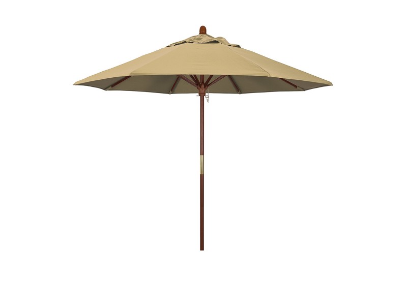 9' Aluminum Market Umbrella Push Tilt - Champagne - Olefin