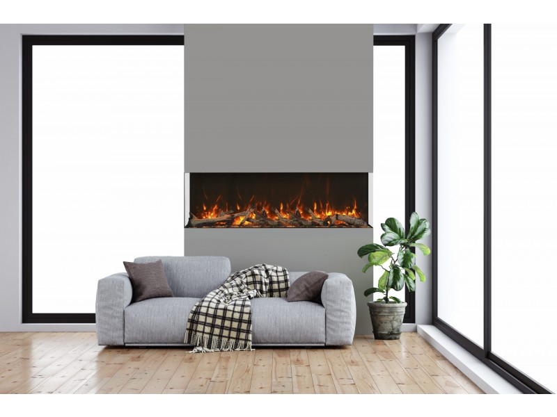 Amantii 72" Unit - 14 1/4" In Depth 3 Sided Glass Fireplace