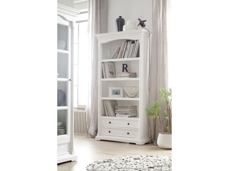 Provence Bookcase With Two Drawers - Lifestyle