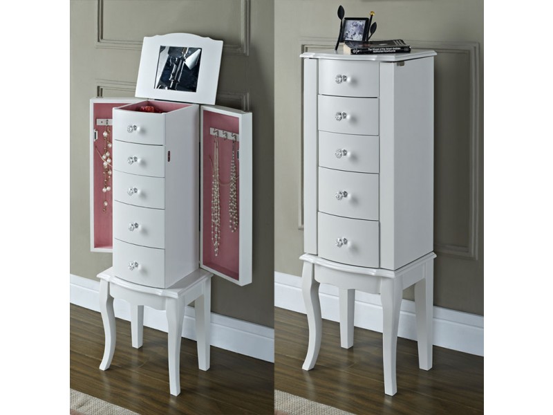 White Jewelry Armoire