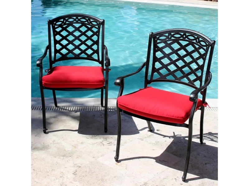 Infinita ComfortCare Cast Aluminum Dining Armchair - Set of 2