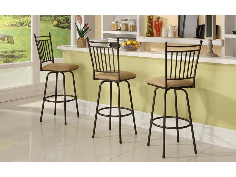Linon Home Decor Set of Three Metal Stools