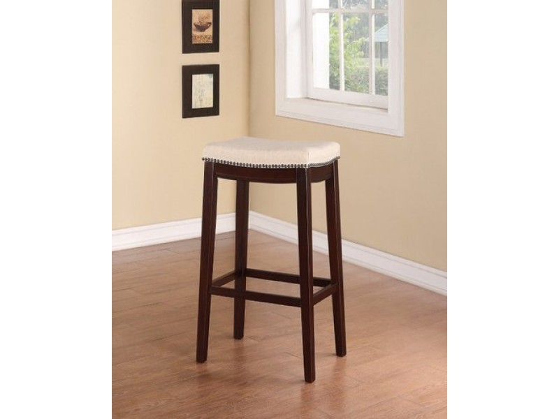 Linon Allure Stool Fabric with Cushion Seat
