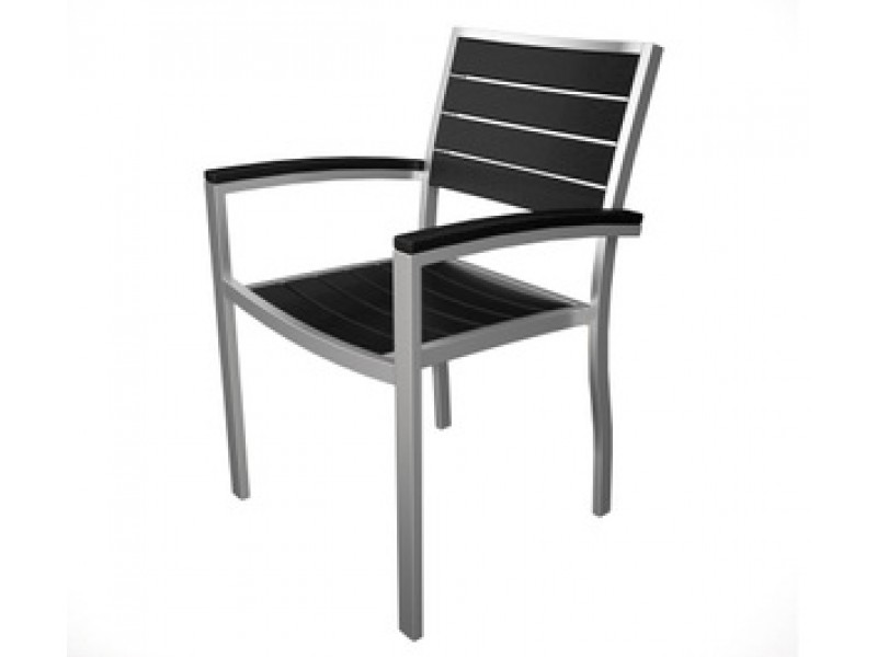 POLYWOOD¨ Euro Arm Chair Silver - Set of 2