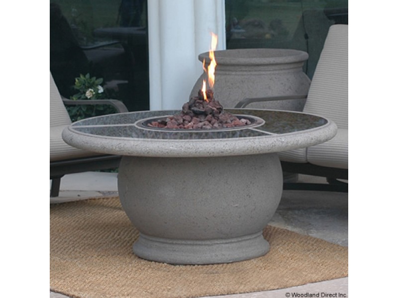 American Fyre Designs Amphora Firetable With Granite Inset