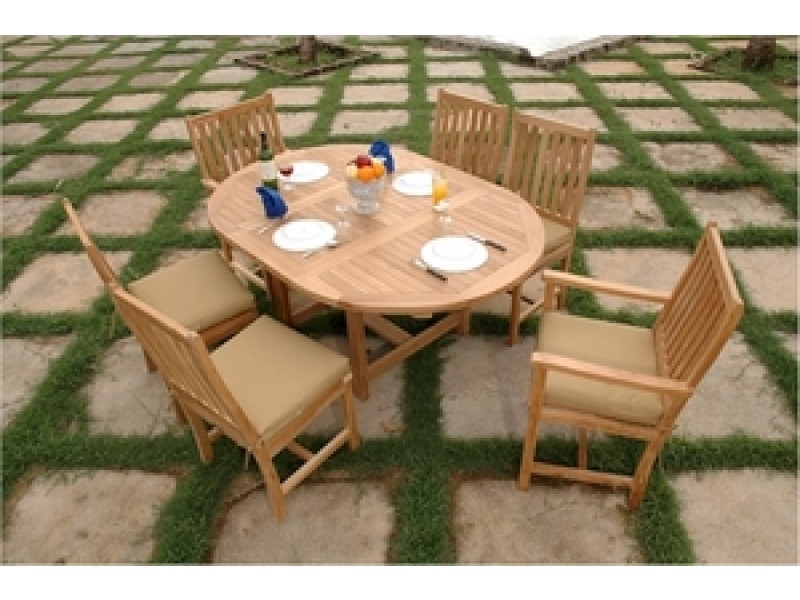 Anderson Teak 67" Oval Extension Table with Wilshire Dining Armchair and Wilshire Dining Chair