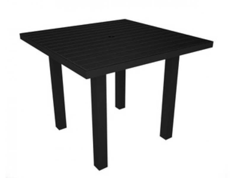 Poly-Wood Euro Dining Table Black