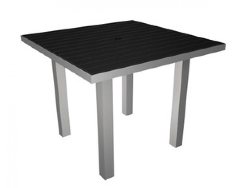 Poly-Wood Euro Dining Table Silver