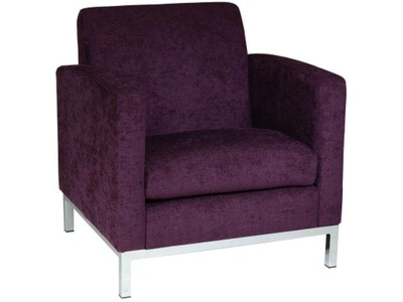 Avenue Six Park Avenue Armchair in Shimmer Grape Fabric