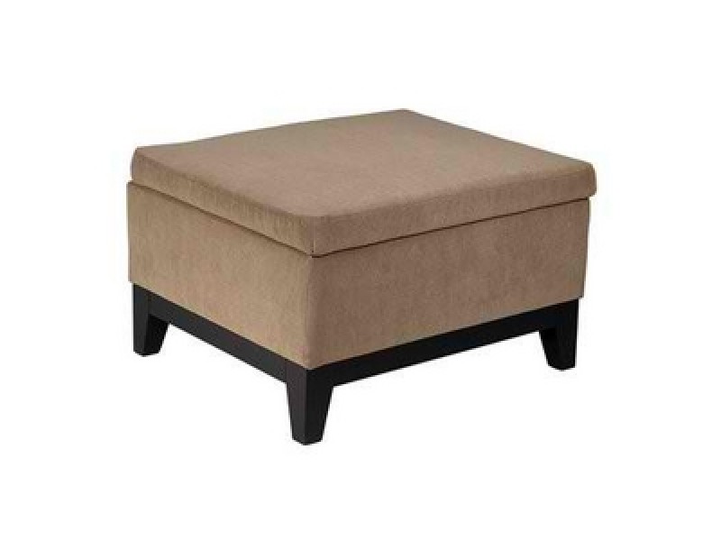 Ave-Six Merge Storage Ottoman in Easy Brownstone Fabric