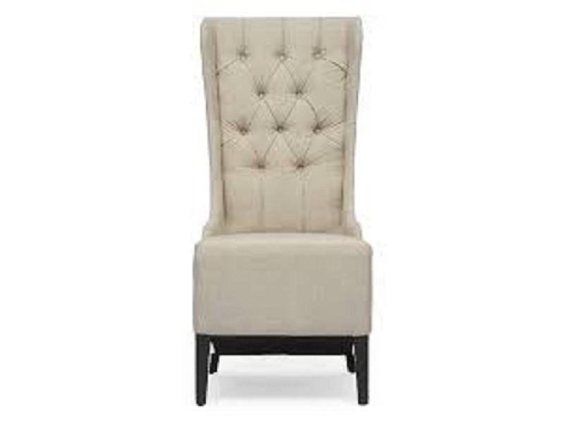 Baxton Studio Vincent Beige Linen Modern Accent Chair