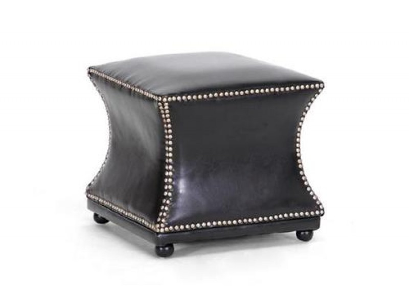 Baxton Studio Ellastone Modern Leather Ottoman