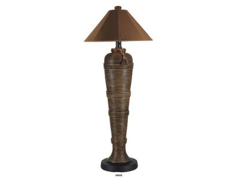 Patio Concepts Canyon 60" Outdoor Floor Lamp with Nutmeg Sunbrella Shade