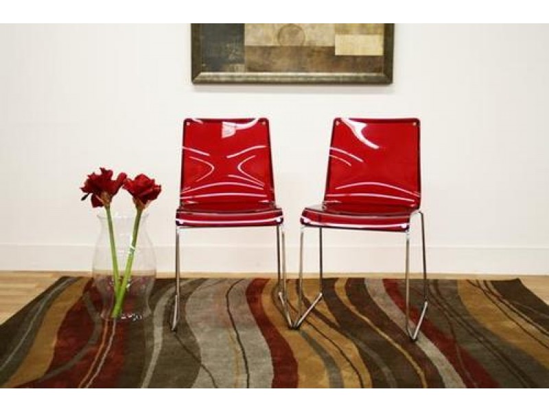 Baxton Studio Lino Acrylic Accent Dining Chair - Set of 2