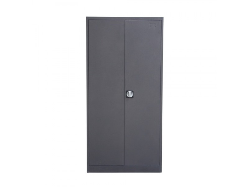 Diamond Sofa 2-Door Metal Closet with Safe & Mirror with Key Lock Entry