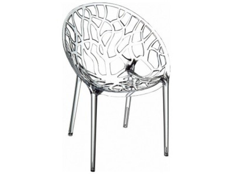 Compamia Crystal Polycarbonate Modern Dining Chair Transparent - Set of 2