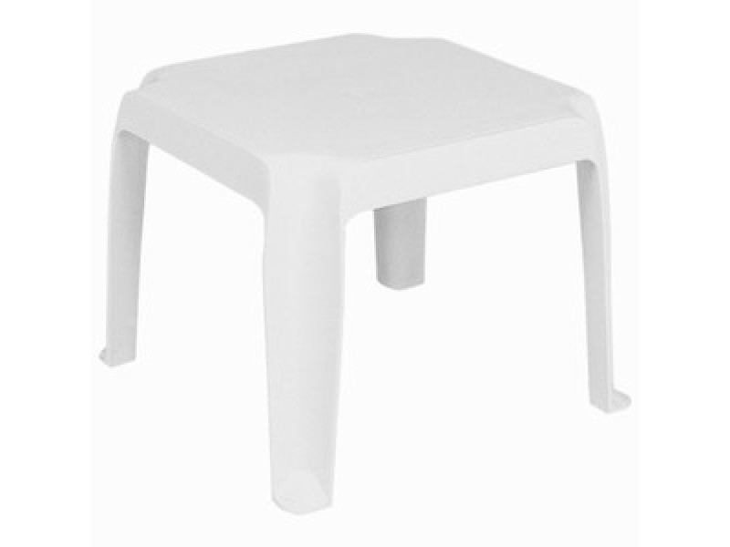 Sunray Resin Square Side Table White