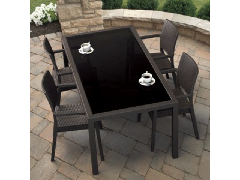 Miami Wickerlook Rectangle Dining Set Chair - Brown