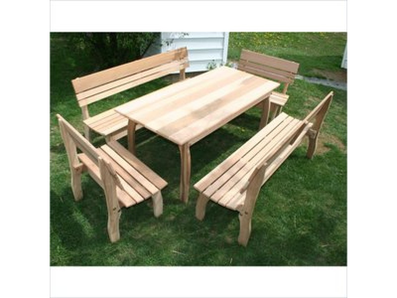 Creekvine Designs 58 x 32 Cedar Chickadee Dining Set