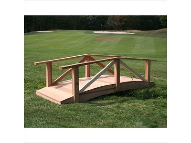 Creekvine Designs 12-Ft Cedar Pearl River Garden Bridge