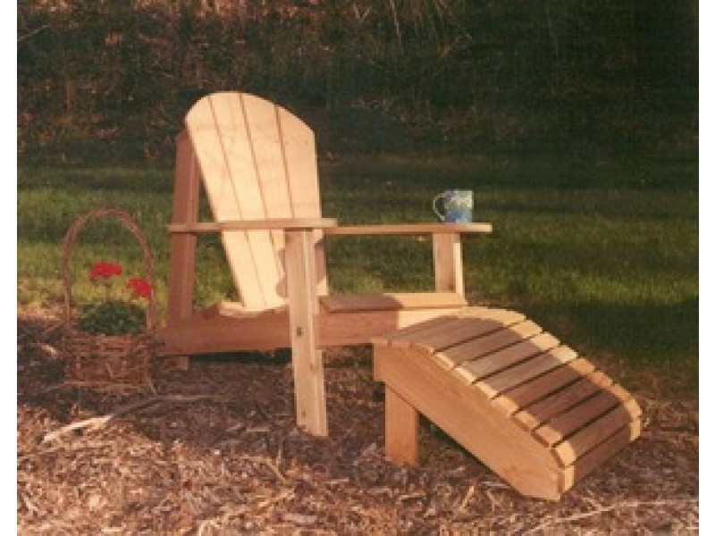 Creekvine Designs Cedar Adirondack Chair and Footrest Set