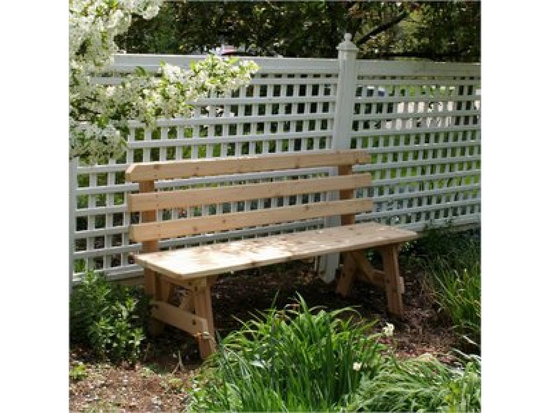 Creekvine Designs Cedar 4-Ft Backed Bench