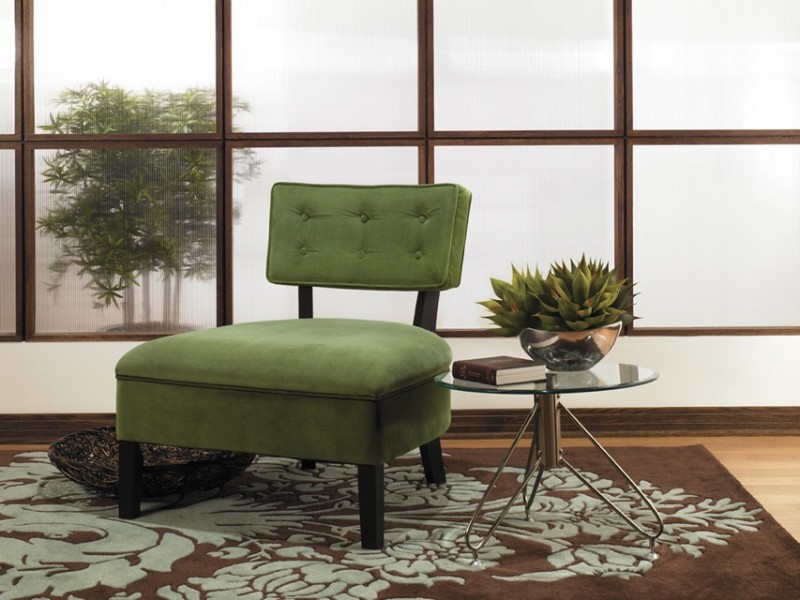 Ave-Six Curves Button Accent Chair